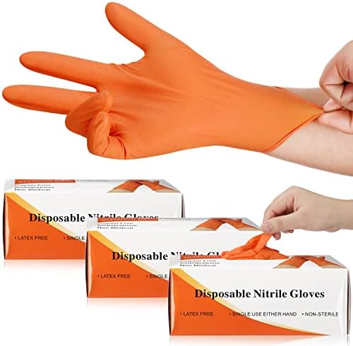 300 kom 8mil narandžaste jednokratne nitrilne rukavice za teške uslove rada industrijske nitrilne rukavice