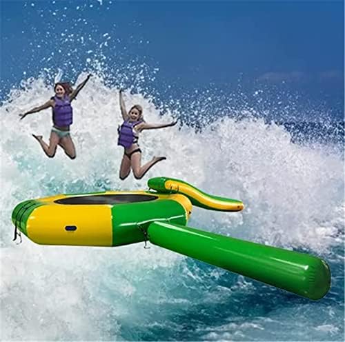 BEIAKE Plivanje platforme sa slajd i užad ljestve za vodu Trampolin ljetna na otvorenom Bazen Sports 3m