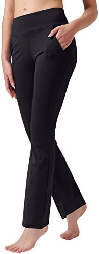 KNSBK High Squik Bootcut Yoga hlače 4 džepa Tummy Control haljine za ženu za povratak džepova Workout Bootleg