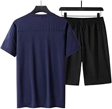 FIOXA Dvije komadne odjeće za muškarce muškarci kontrast trake za kratke hlače za trake
