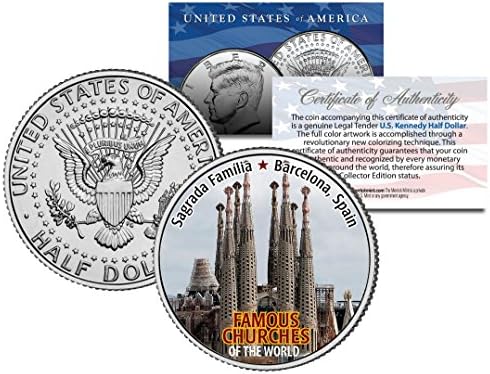 Sagrada Familia Poznati Crkve Kolekcionalna umjetnost Kennedy Poluar Coin i certifikat Barselona Španija
