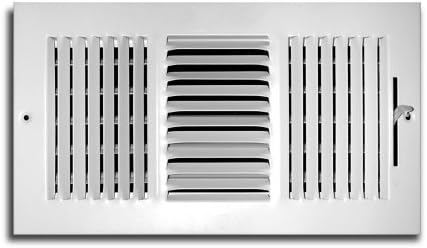 Truiaire C103M 10x06 trosmjerni bočni zidar ili stropni režim rešetke, 10-inčni x 6 inčni, bijeli prah presvučen