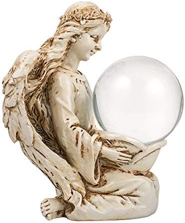 Amlong Crystal Angel statue Ciperine i 2,5 Prečnik Clear Crystal Ball sa poklon kutijom