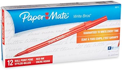 Papir Mate Write BROS Ballepoint olovke, fina tačka, crvena, 12 brojeva