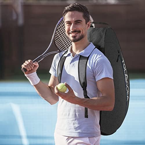 Tolaccea teniska torba, veliki teniski ruksak za muškarce i žene, torba za teniske rekete sadrži 6 reketa