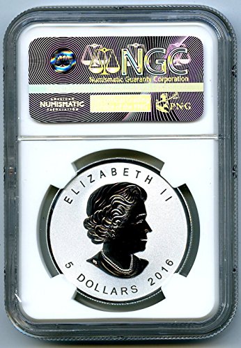 Canada Coin Silver Maple list reverznog dovodnog majmuna PRVI Prvo izdanja 5 USD PF70 NGC