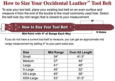 Occidental Leather 6100tm Pro trimer pojas za alat sa futrolom za traku, srednji