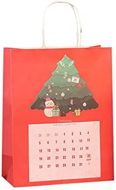 MESSIYO Božić Kraft papir poklon kese u rasutom stanju kese sa raznim Božić Prints torbe savršen za potrepštine