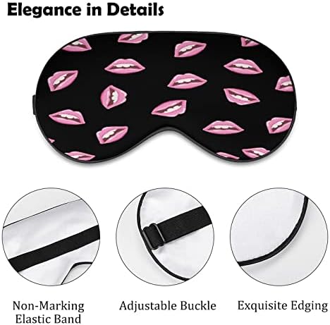 Pink usne maska ​​za spavanje s podesivim remenskim mekim poklopcem za pokrov za zatvaranje vesla za putanje