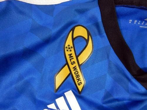 San Jose Quakes Darwin Ceren 17 Igra Polovna potpisana Blue dres žute vrpce M 1 - nogometni dresovi