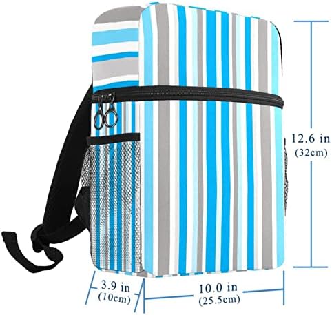 VBFOFBV lagani ležerni backpack za muškarce i žene, plave sive pruge moda