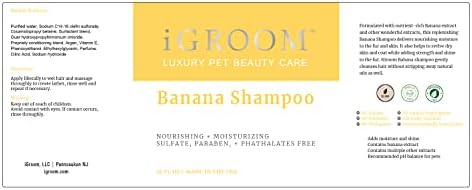 Igroom šampon i regenerator Bundle - Banana šampon za pse 16oz-ekstrakt banane bogat nutrijentima - Nourish