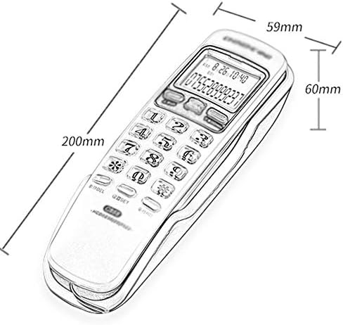 UxZDX Cujux Telefon, Retro fiksni telefon Western-Style, sa digitalnim spremištem, zidnom funkcijom za smanjenje