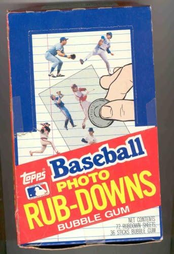 TOPPS 1984 bejzbol igrači Decal trljaju kutiju spuštanja