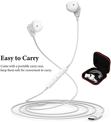 USB C slušalice za iPad Pro, USB tipa C slušalice HIFI Stereo USB C ožičene ušice sa upravljačem za jačinu