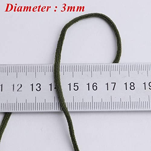 IrisGardenn 3mm 500meter šareni poliester okrugla elastična traka gumeni konopac Odjeća elastična traka