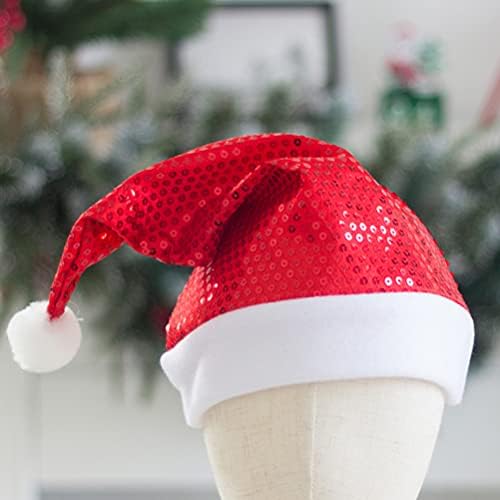 KESYOO Chrismas Decor 2kom Božić šešir Sequin Santa šešir crveni i zeleni Party šešir Božić Holiday Glitter