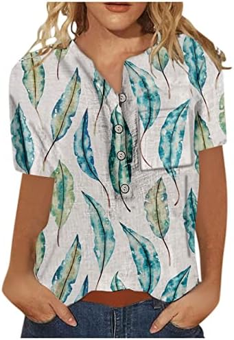 Plus size cvjetni vrhovi za žene Ljetni modni ženski vrhovi Dreske casual majice kratkih rukava Vintage COSY bluza majica