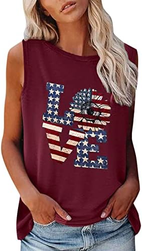 Gufesf Womens Casual Tank Tops, Womens Fashion Tank Tops American 4th of July Graphic Printed Tanks Shirts