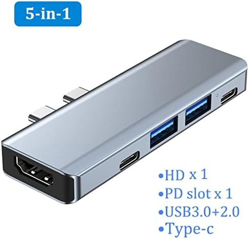 IULJH za Tip C Dock Port C to-kompatibilni USB 3.0 Adapter TF SD čitač PD punjač za razdjelnik zraka