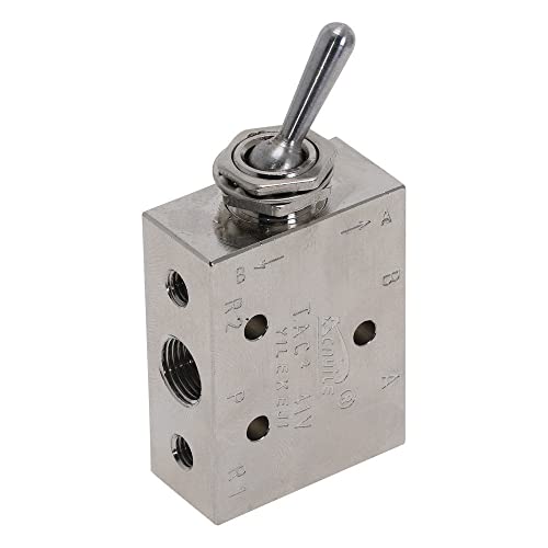 Mehanički ventil TAC2-41V srebrni ton 1/8 BSP vazdušni pneumatski 2 pozicija 5 način isključivanja prekidač