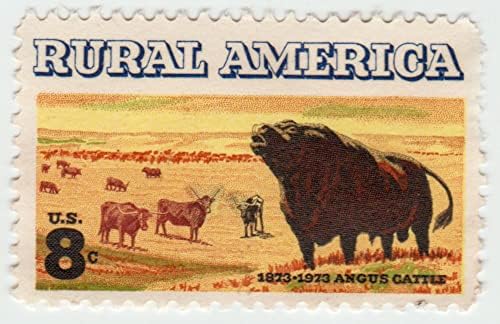 1973 Angus goveda ruralna Amerika izdanje 8¢ američka poštanska marka