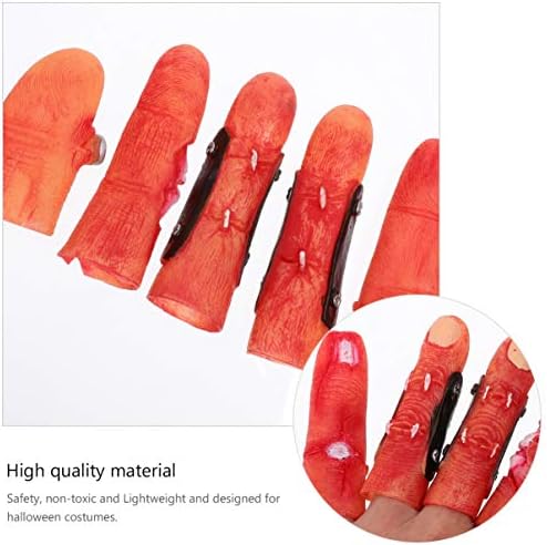 NUOBESTY Makeup Toy 15kom Halloween Costume Fingers Witch Zombie Ghost lažni prst nokat slomljeni prst za