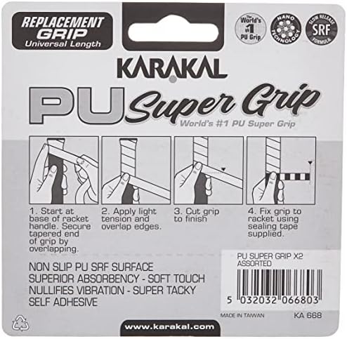 Karakal PU Supergrip zamjenski reket drhta - tenis / badminton / skvoš - bijeli x 6 od Karakala