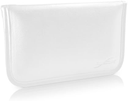 Boxwave Case kompatibilan sa Samsung Galaxy S8 + Exynos - Elite kožna messenger torbica, sintetički kožni poklopac koverte za kovertu za Samsung Galaxy S8 + Exynos - bjelokosti bijeli