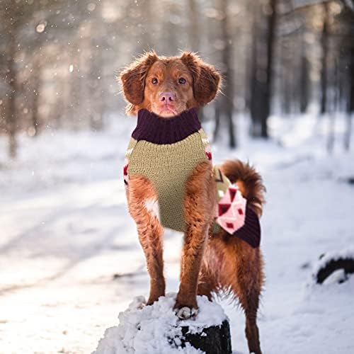 Axiijgl kućni ljubimci džemper za pse za pse, mekani pleteni pup čivnica mačji psi skakač zimski džemperi