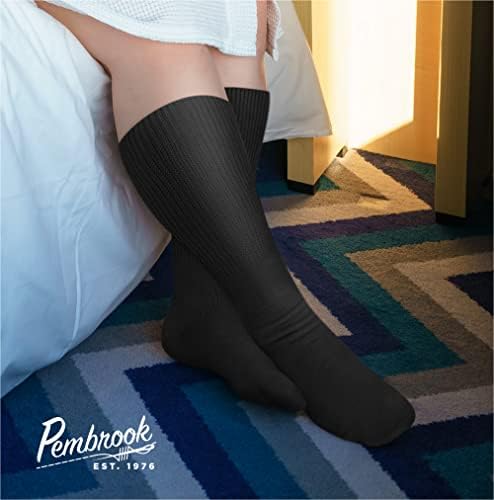Pembrook Extra široke čarape za natečenu noge - 4 para bariatrijske čarape za edem i limfedem | Ekstra široke