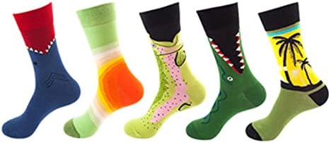 Vesniba 5 parova Žene Socks Ispiši čarape Pokloni pamučne duge smiješne čarape za žene Novelty Funky Slatke