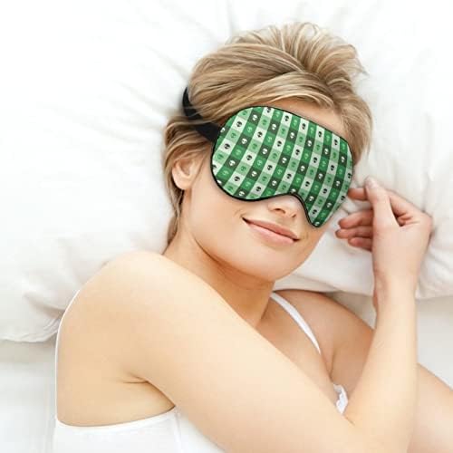 Vanzemaljac se suočava sa zelenim kvadratima Mekana maska ​​za oči efektivna maska ​​za spavanje za spavanje