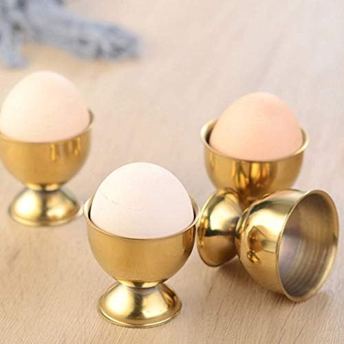Zerodeko Makeup paletne čaše za jaja za kuvana jaja, stalak za jaja posuda za jaja od nerđajućeg čelika mekana kuvana čaša za jaja stalak za kuhinjski alat, aparat za pranje jaja siguran set za nošenje jaja