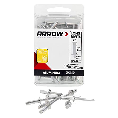 Arrow RLA3 / 16ip duga Aluminijumska zakovica od 3/16 inča, 50 pakovanja
