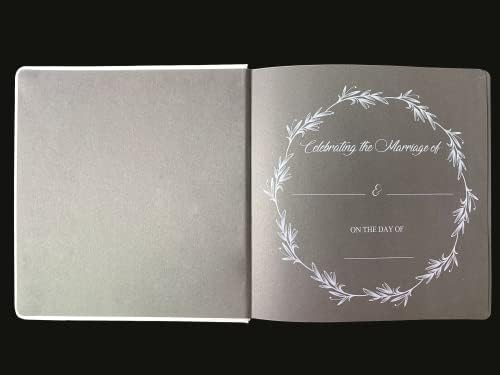 80 stranice klasični elegantan vjenčanje Knjiga gostiju, zlato Štancanje mat papir Hard Cover Knjiga gostiju,