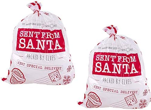 Black Duck brend Božićni praznik Plastična Santa poklon vreća / torba sa vezicama za uže