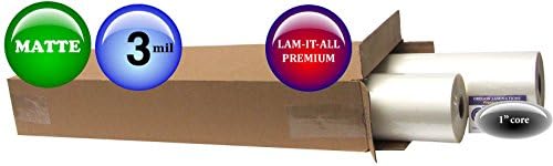 LAM-IT-all Hot Laminating Film 27-inch x 250-feet x 1-inch core 3.0 Mil mat
