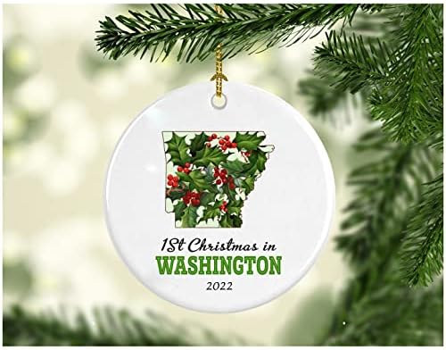 Novi dom Božić Ornament 2022 Washington Arkansas prvi Božić u našoj novoj kući Housewarming Holiday poklon