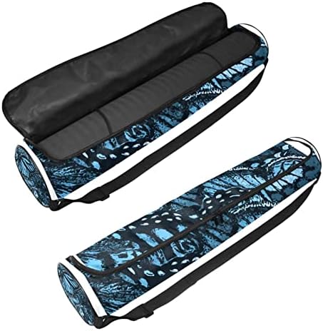 Yoga Mat torba, leptir kolaž plava Teal Art Vježba Yoga Mat Carrier full-Zip Yoga Mat torba za nošenje sa