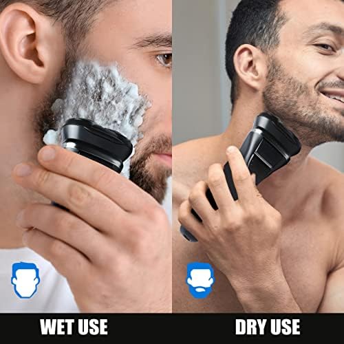 Električni brijač za muškarce, 4D Akumulatorski brijač za glavu, Siwiey punjivi mokri i suvi muški brijači,