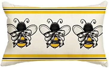 Avoin ColorLife pčele Ljeto bacanje jastuka za bacanje, 12 x 20 inča Kauč za kauč za kauč na kauču