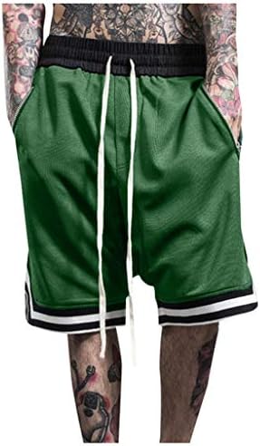 Beuu sportske kratke hlače za trčanje za muške ljetne elastične strukove s vezicama za teretanu kratke boje