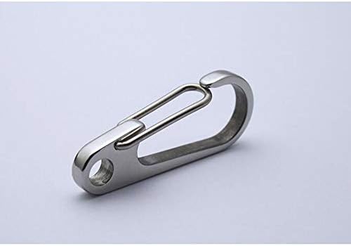 Luluxing 6pcs od nehrđajućeg čelika Ključni prsteni mini karabineri Privjesak za ključeve QuickDraw kuke