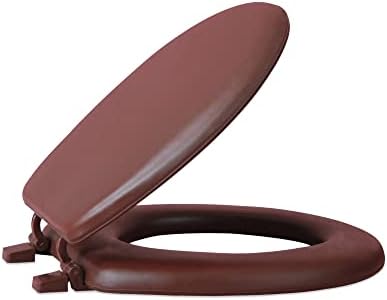 Mekani standardni vinilni toaletni sjedalo, čokolada - 17-inčni mekani vinil poklopca sa udobnim jastukom od pjene - odgovara svim standardnim rasporedima - lako instalirati fantaziju od Achim Home Decor Decor
