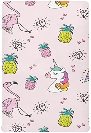 Umiriko Flamingo Unicorn Cartoon Slatki uzorak Paket N Reprodukujte listu za reprodukciju za bebe, mini lim za dječake za dječake Igrač za djevojčice 47201531