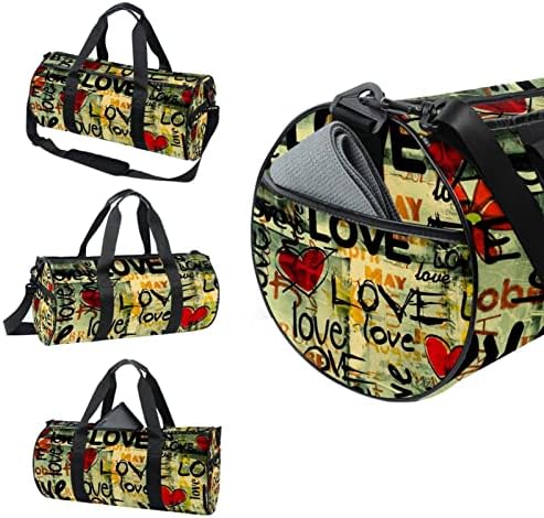Mamacool Love Duffel torba za nošenje preko ramena platnena putna torba za teretanu Sport Dance Travel Weekender