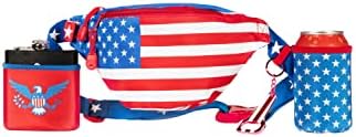 Pripiti Vilenjaci Fanny paketi američke zastave sa držačem za piće - Američki Fanny paket za roštilj 4.