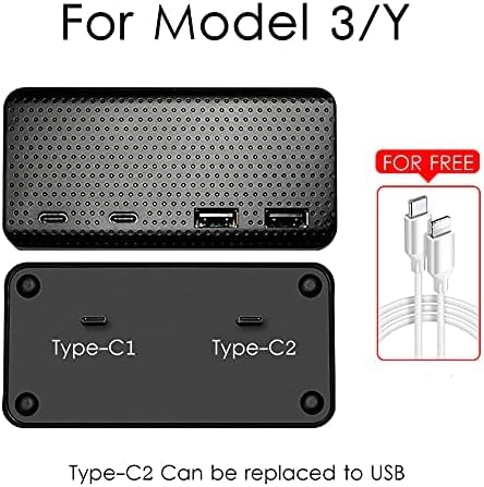SUMK 2021 Tesla Model 3 / Y 4-port USB Hub Adapter za Centralnu konzolu, Model 3 Model Y dodatna oprema