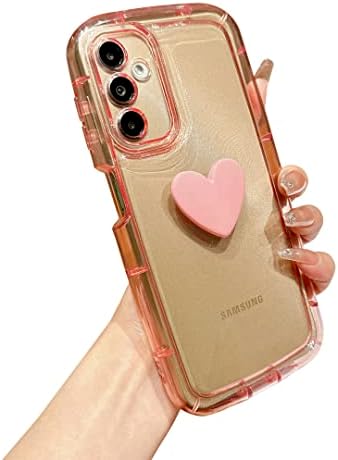 Lyqzdt Slatka 3D futrola za srce za Samsung Galaxy A14 5g za žene djevojke, meka silikon prozirni pokrivač
